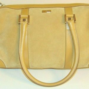 GUCCI Camel Suede Handbag Serial# 0000851 002122